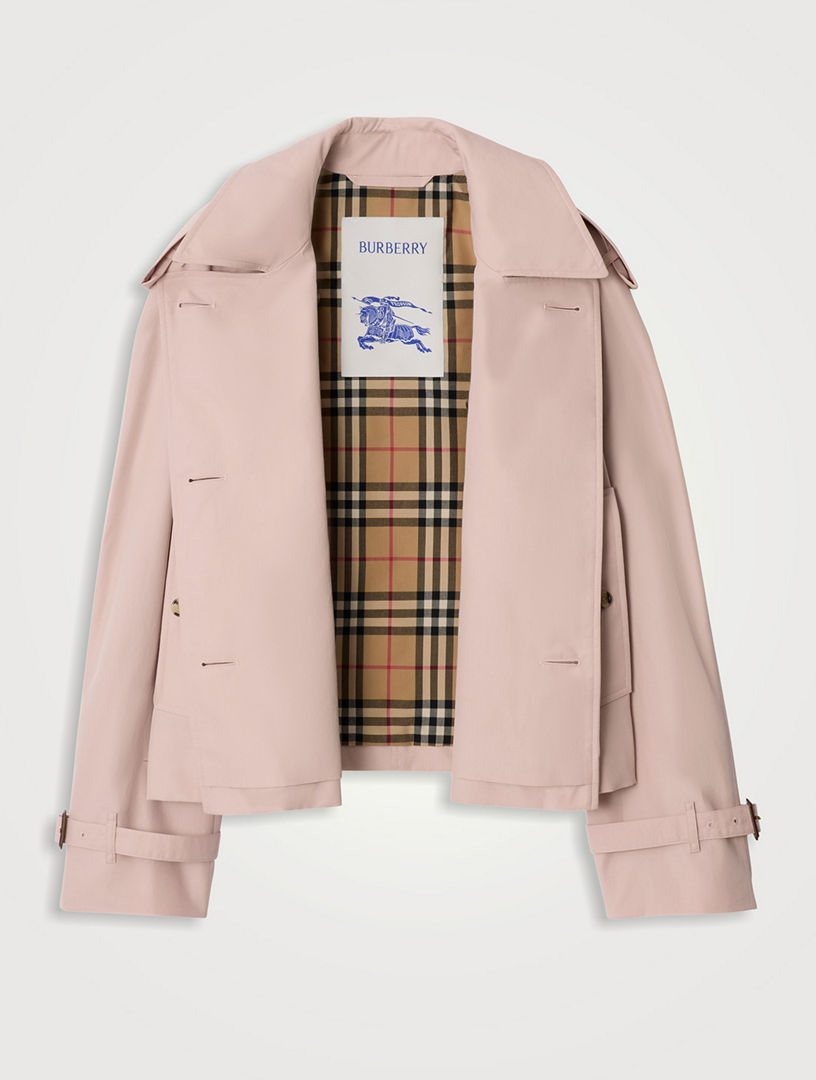 BURBERRY Cropped Tropical Gabardine Mayfair Trench Jacket | Holt