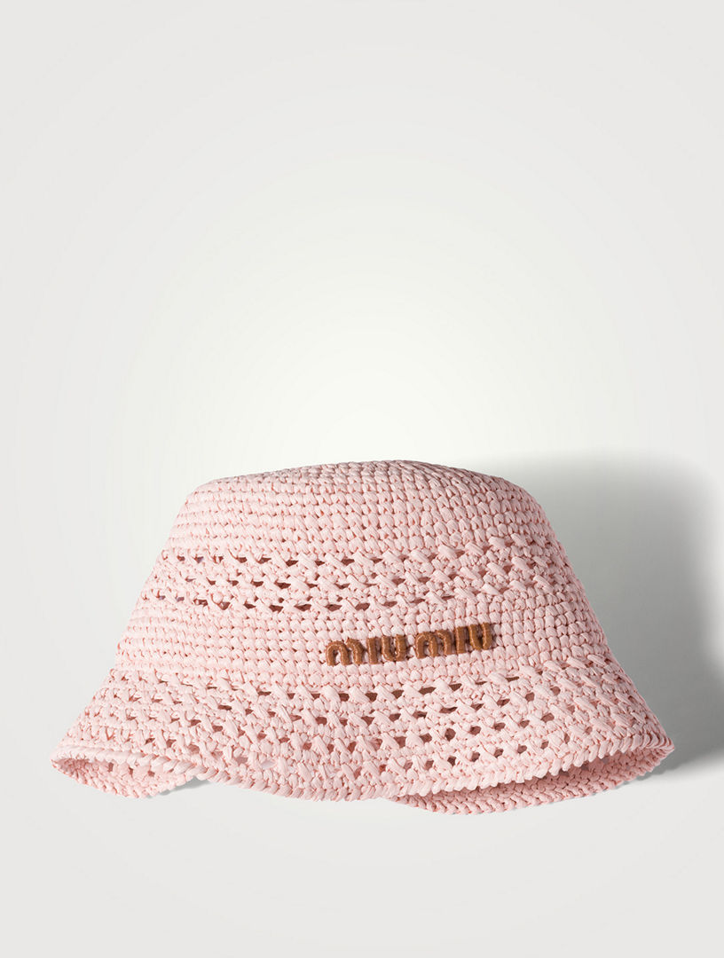 MIU MIU Woven Fabric Hat | Holt Renfrew display picture 1