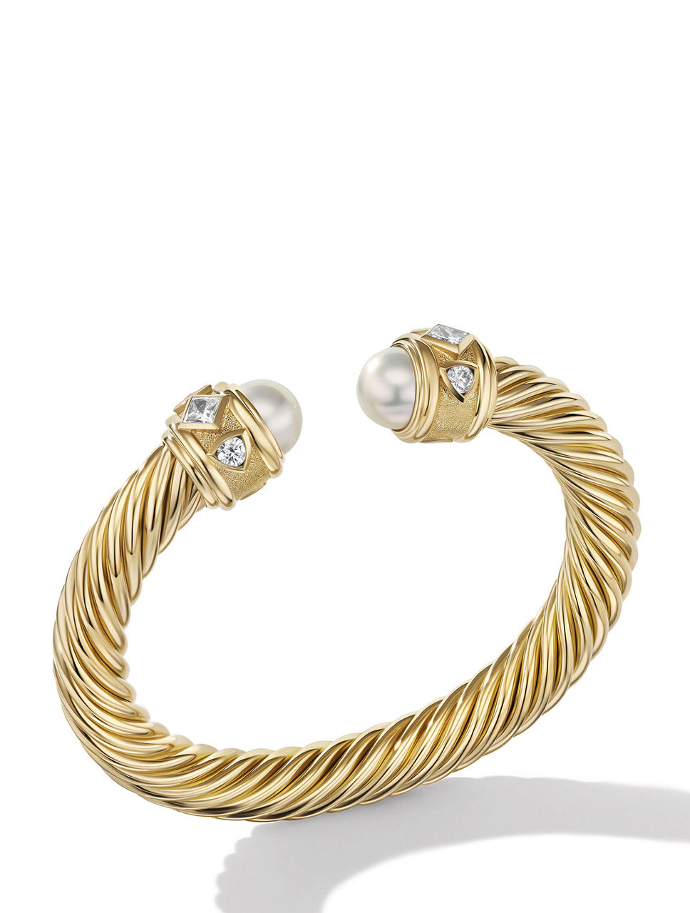Renaissance Bracelet In 18k Yellow Gold With Pearls And Diamonds
