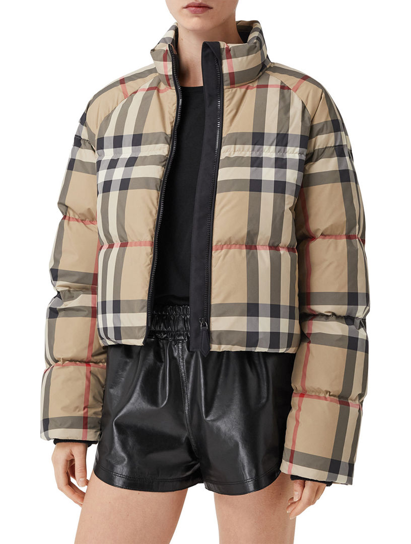 Burberry vintage cheap check puffer jacket