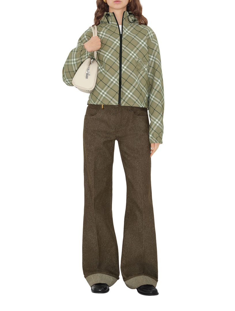 BURBERRY｜JACKETS (crop reversible check jacket (8105824 BURBERRY Cropped Reversible Check Hooded Jacket | Holt Renfrew
