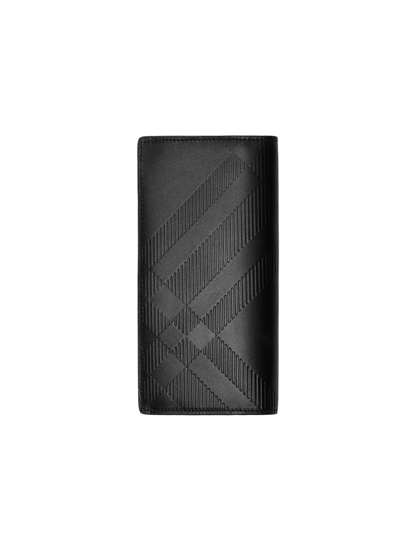 Embossed Check Continental Wallet