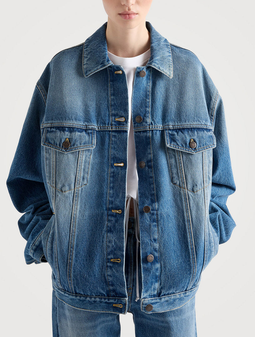 PRADA Denim Blouson Jacket | Holt Renfrew
