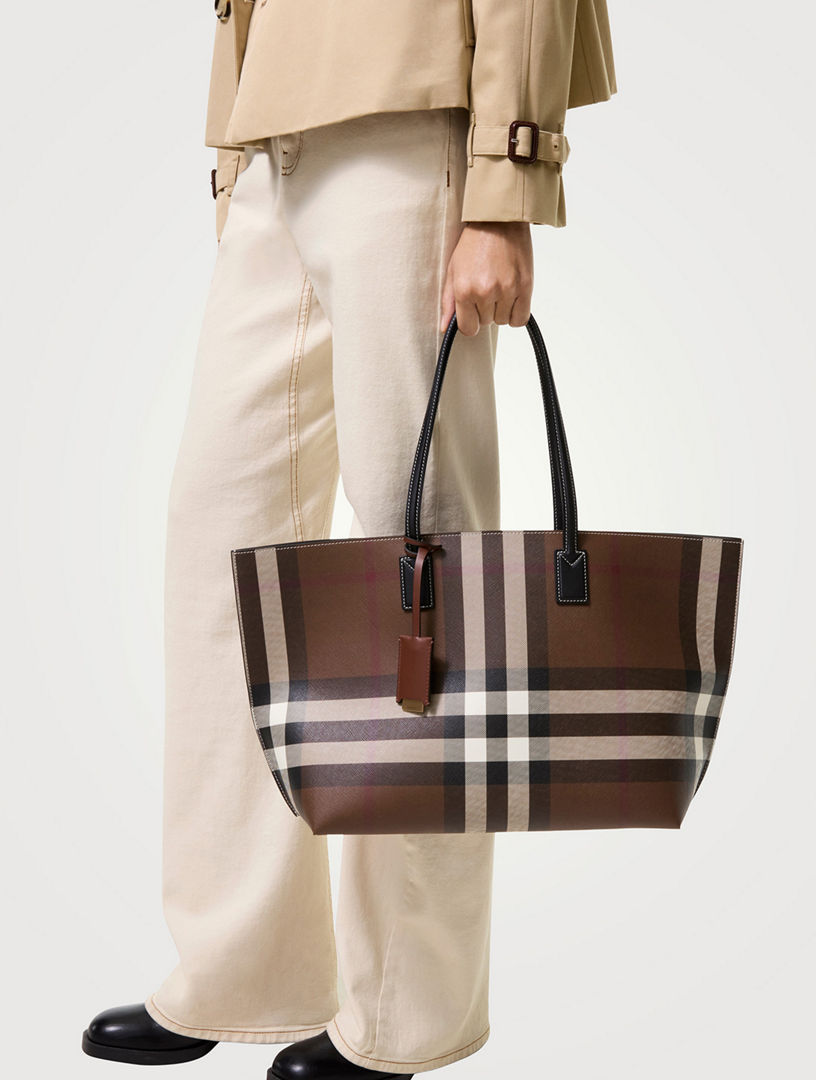 BURBERRY Medium Check Tote | Holt Renfrew