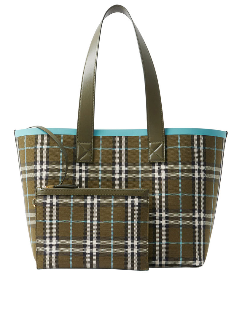 Burberry plaid outlet tote