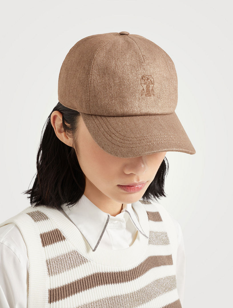 Chapeau Baseball Fourrure Brunello Cucinelli – Taille M, Laine/cachemire, Fait Main Italie