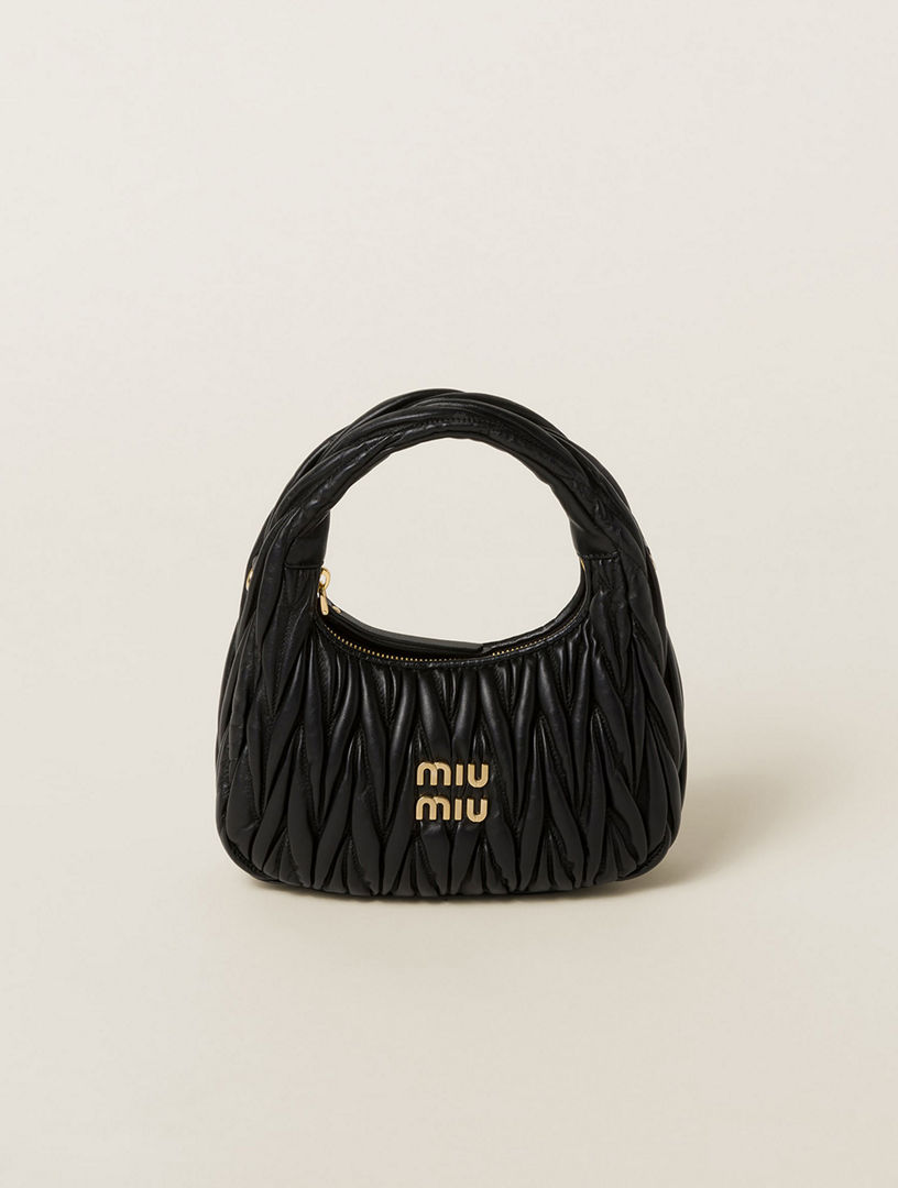 MIU MIU Wander Matelassé Nappa Leather Hobo Bag | Holt Renfrew