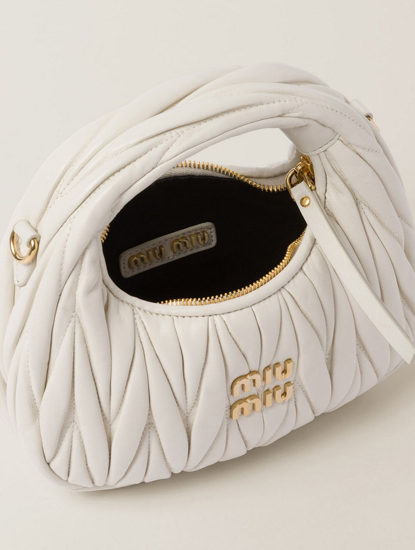 MIU MIU Wander Matelassé Nappa Leather Hobo Mini-bag | Holt
