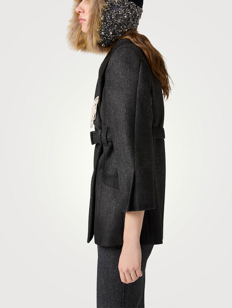 MIU MIU Double-breasted Double Wool Jacket | Holt Renfrew