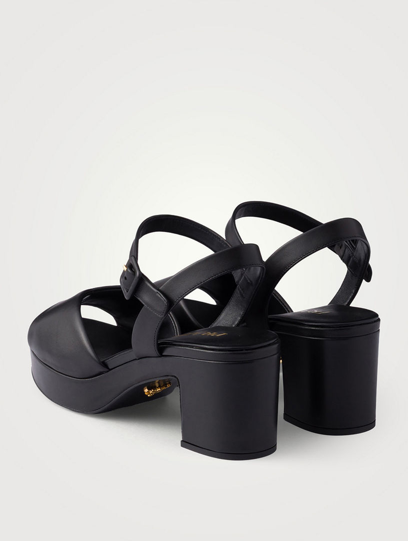 PRADA Padded Nappa Leather Sandals | Holt Renfrew