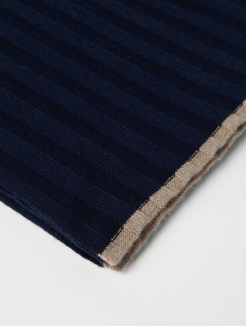 Cashmere Rib Knit Scarf