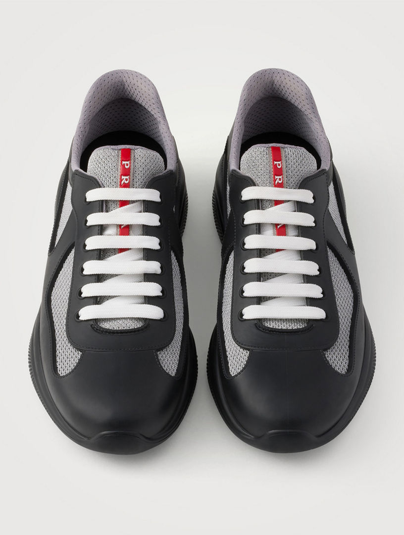 PRADA Prada America's Cup Soft Rubber And Bike Fabric Sneakers