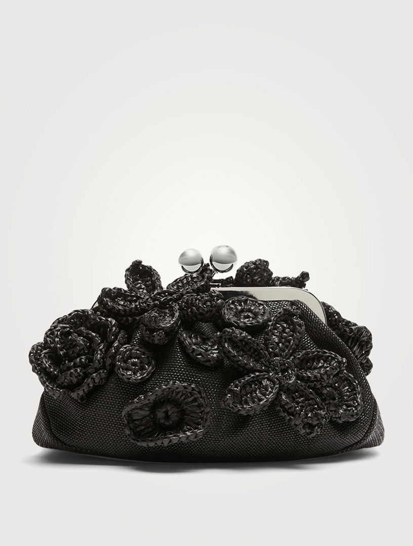 WEEKEND MAX MARA Small Raffia-effect Pasticcino Bag With Flowers