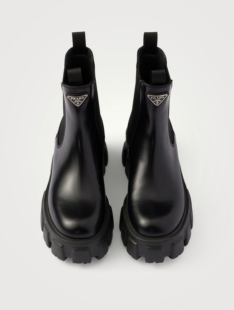 PRADAブーティ PRADA Monolith Brushed Leather Chelsea Boots | Holt Renfrew