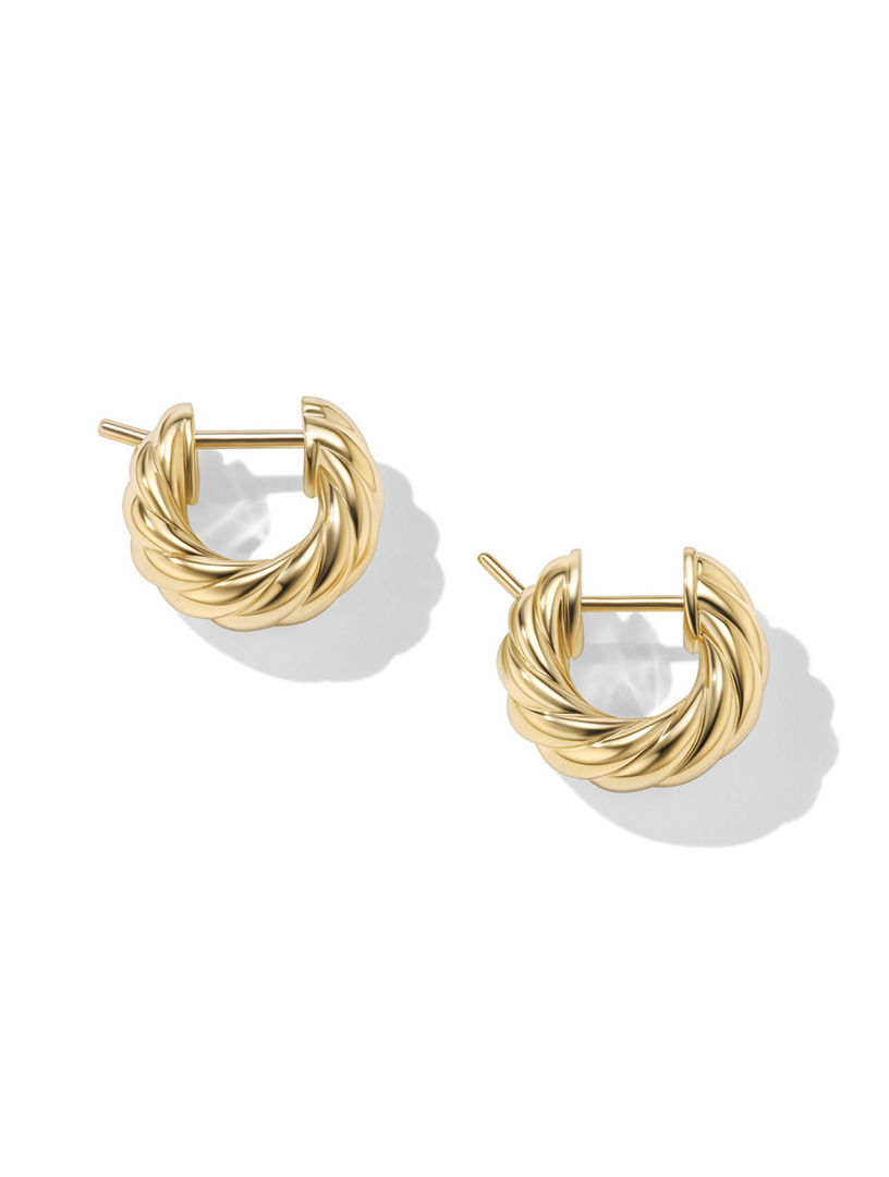DAVID YURMAN Sculpted Cable Hoop Earrings In 18k Yellow Gold Holt Renfrew