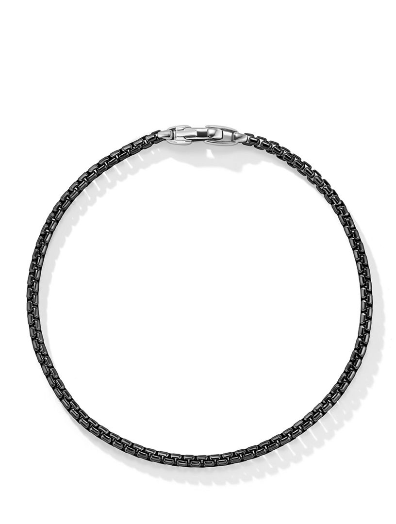 Box Chain Bracelet Stainless Steel And Sterling Silver
