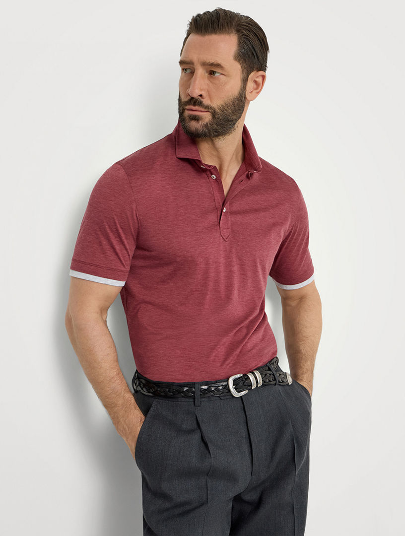 BRUNELLO CUCINELLI Jersey Polo Shirt | Holt Renfrew