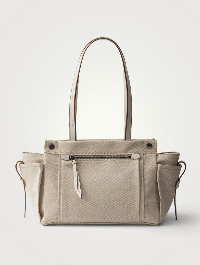 PRADA Prada Route Large Canvas And Leather Tote Bag | Holt Renfrew