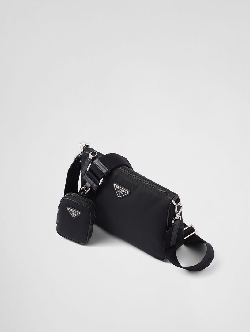 PRADA Re-nylon And Saffiano Leather Shoulder Bag | Holt Renfrew