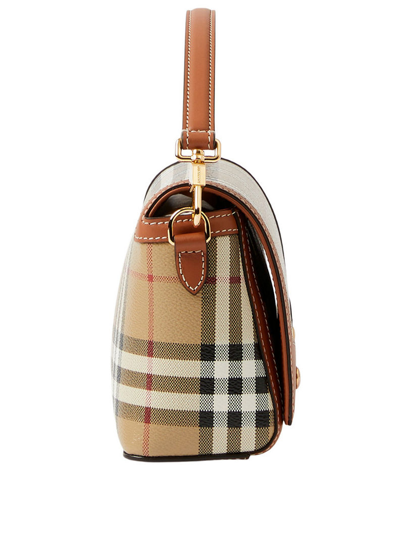 Leather burberry deals