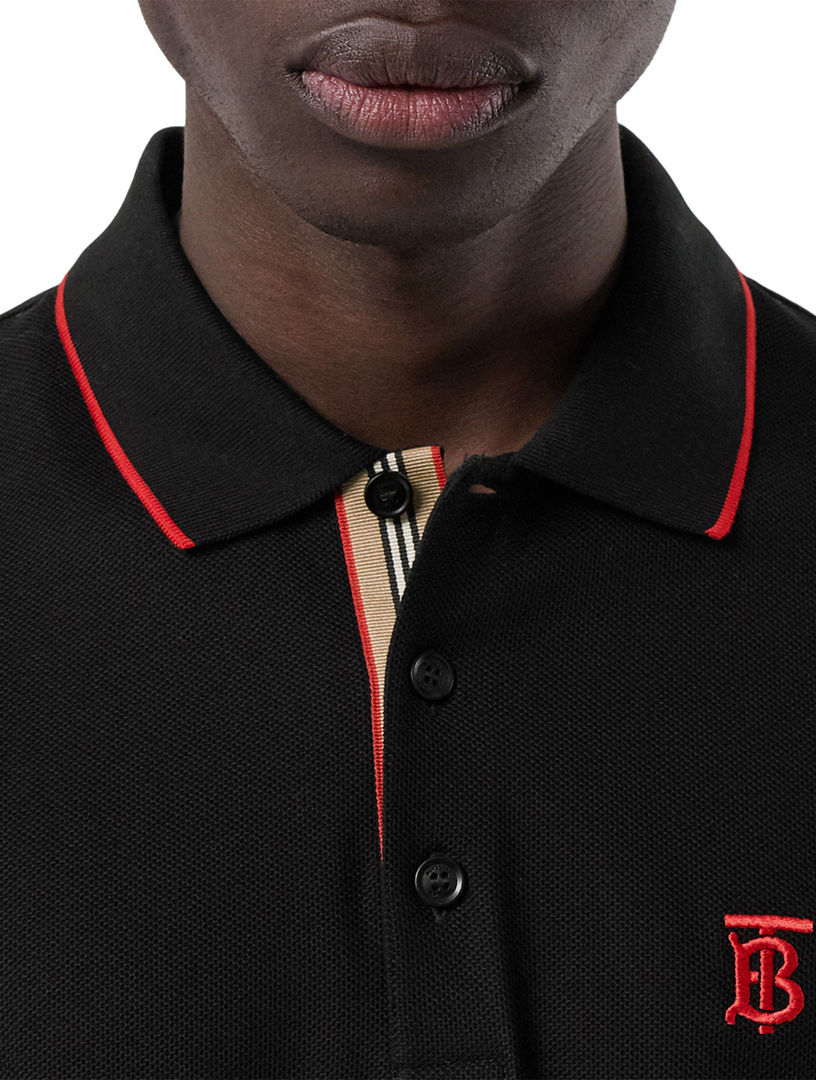 BURBERRY Icon Stripe Placket Cotton Piqu Polo Shirt Holt Renfrew