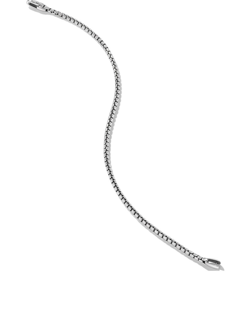 Box Chain Bracelet Sterling Silver, 2.7mm
