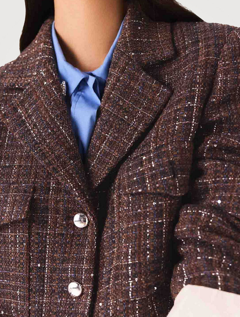 MAJE Short Tweed Jacket | Holt Renfrew