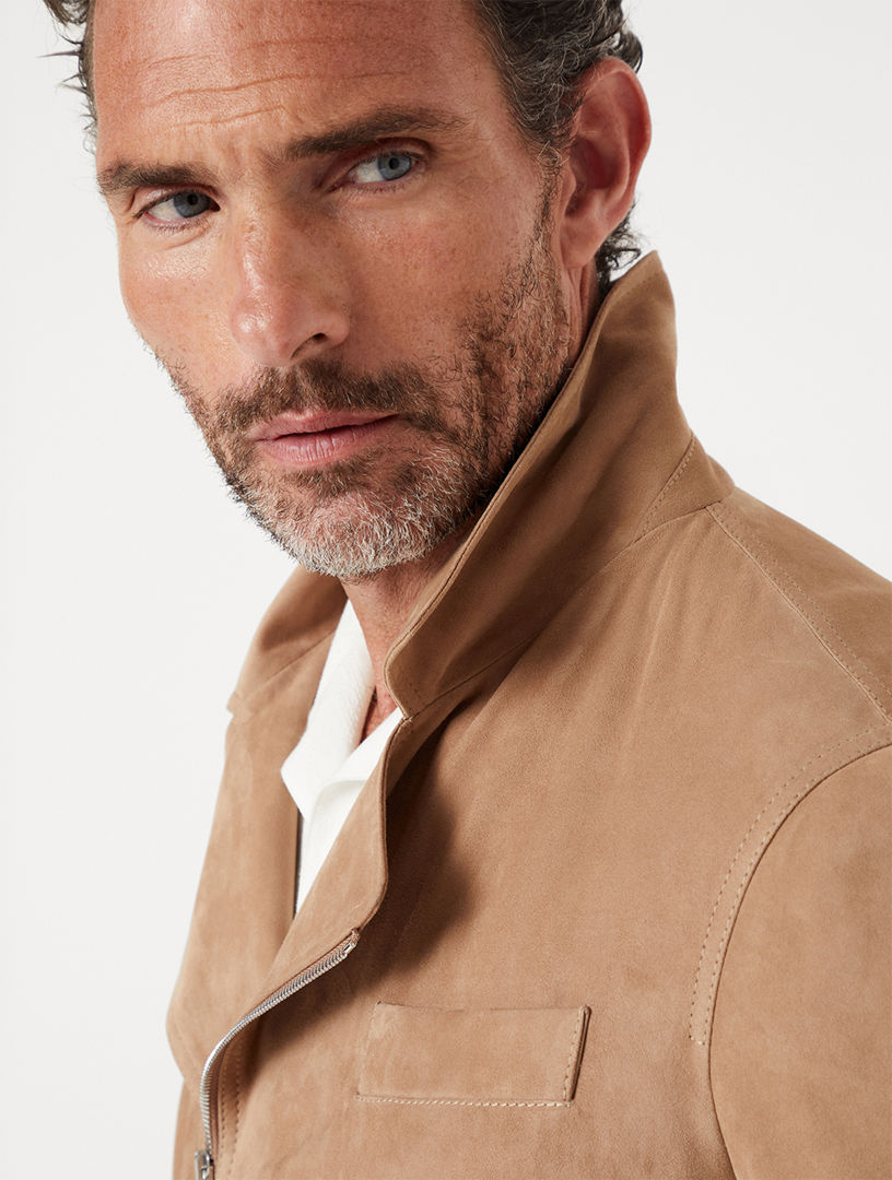 BRUNELLO CUCINELLI Suede Biker Jacket Holt Renfrew