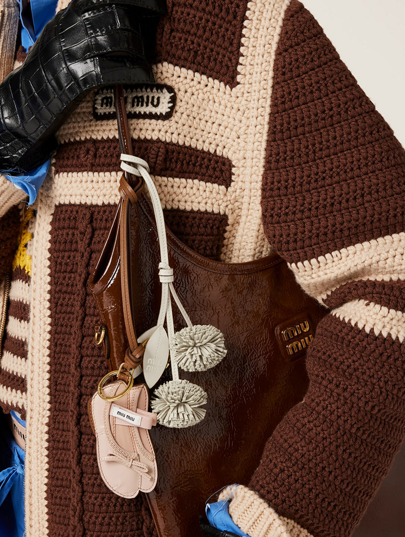 MIU MIU Miu Ballet Leather Keychain Trick | Holt Renfrew
