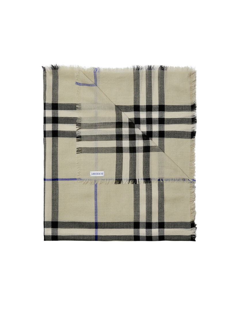 Check Wool Scarf