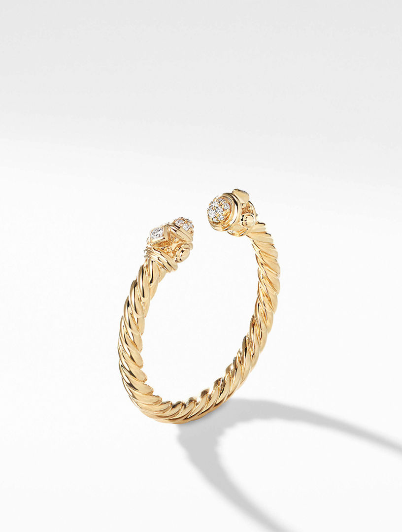 DAVID YURMAN Renaissance Ring In 18k Yellow Gold With Pavé