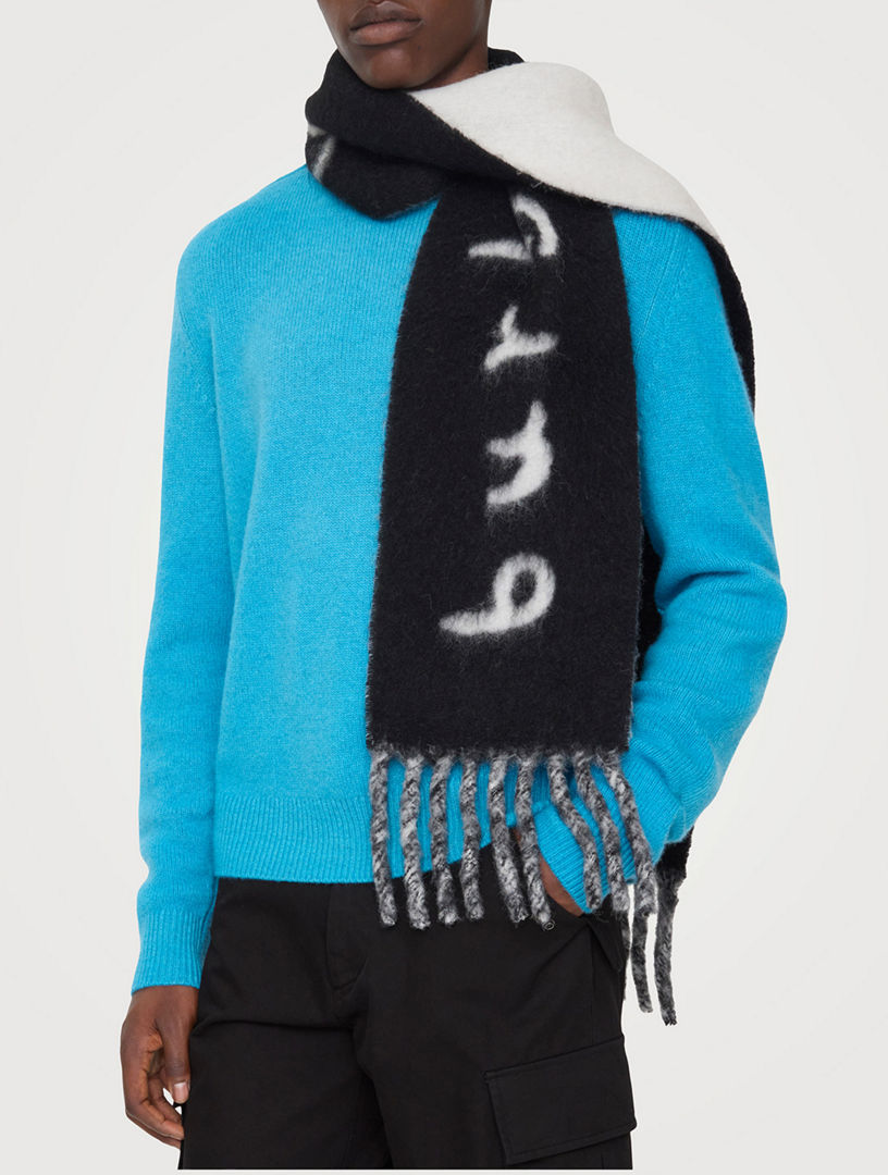 BURBERRY Reversible Logo Alpaca Wool Blend Scarf | Holt Renfrew