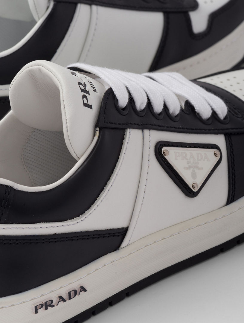 PRADA Downtown Perforated Leather Sneakers | Holt Renfrew