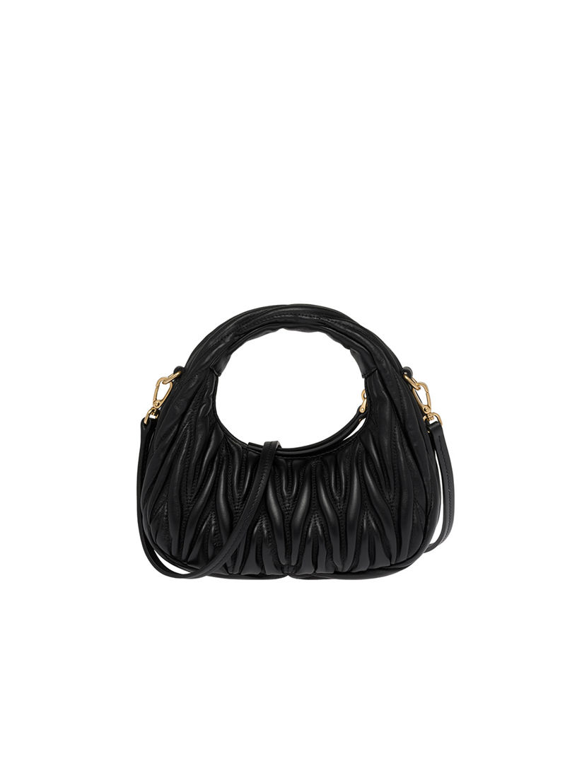 【Miu Miu】Wander Matelasse Nappa Leather Hobo Mini Bag MIU MIU Wander Matelassé Nappa Leather Hobo Mini-bag | Holt