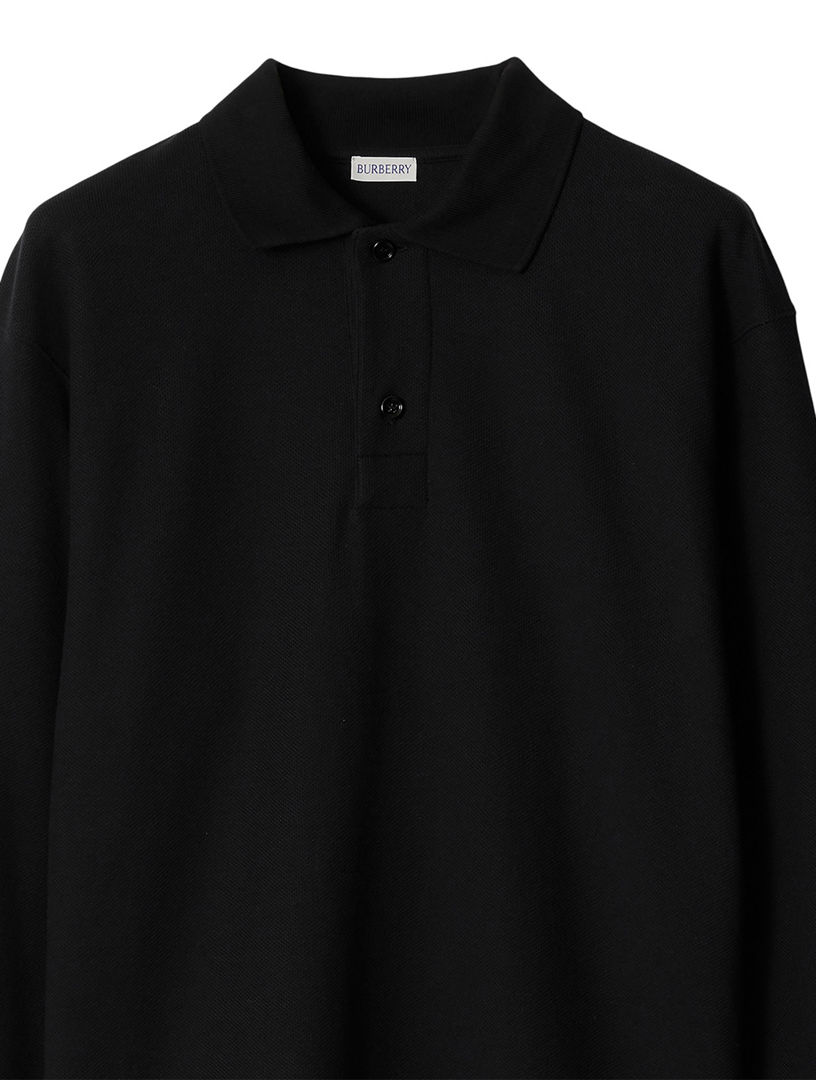 Burberry black outlet long sleeve polo