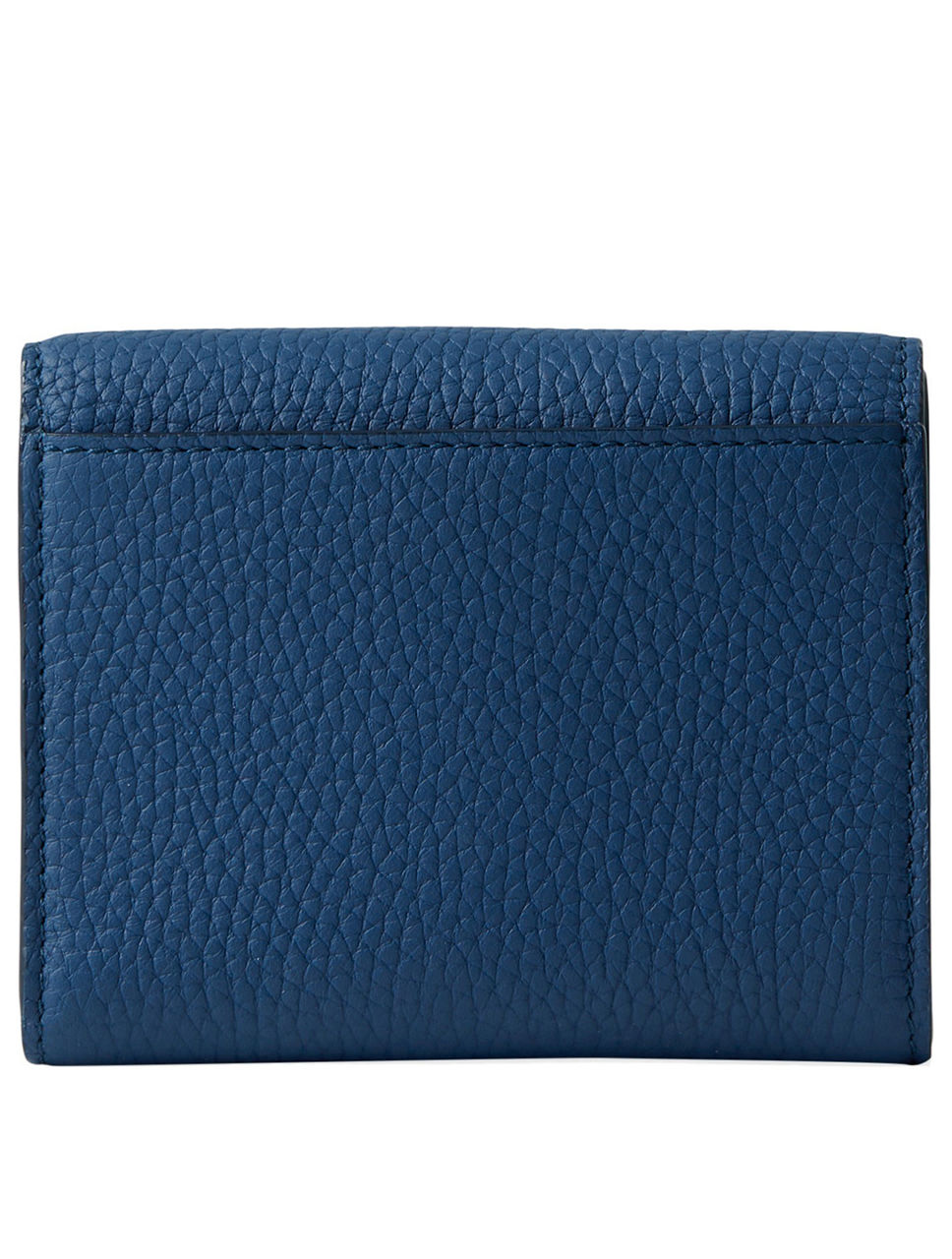 Grainy Leather TB Card Case in Rich Navy - Women