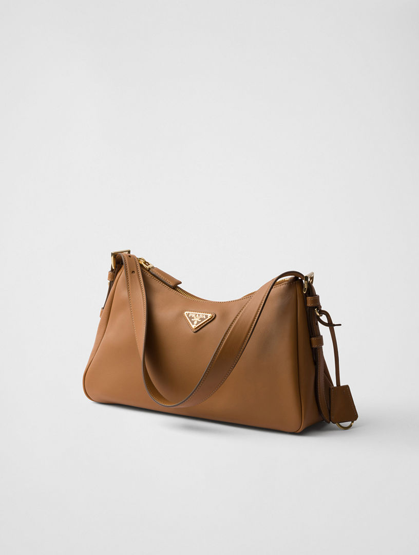 PRADA◇プラダ アリゲーター ポーチ クラッチバッグ ワニ革 レザー 茶 PRADA Prada Aimée Medium Leather Shoulder Bag | Holt Renfrew