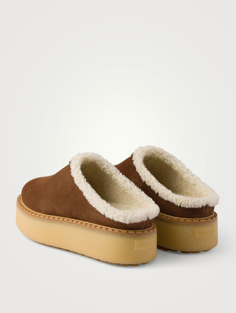PRADA Suede Slippers | Holt Renfrew