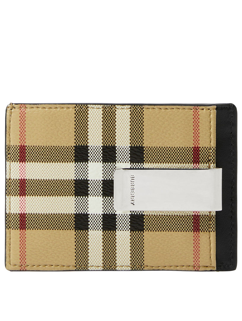 Burberry wallet outlet with money clip