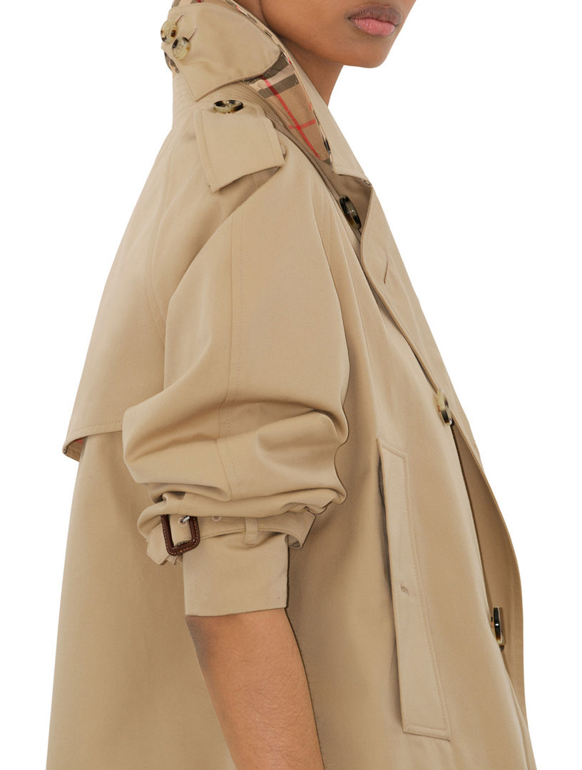 BURBERRY Veste trench courte en gabardine Holt Renfrew