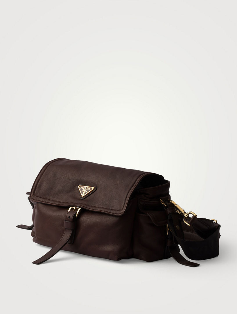 PRADA Medium Prada Explore Nappa Leather Shoulder Bag With Flap