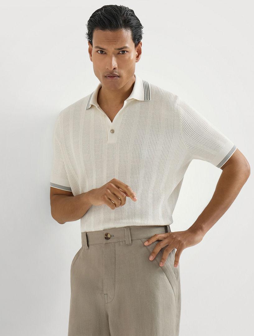 BRUNELLO CUCINELLI Cotton Knit Polo | Holt Renfrew