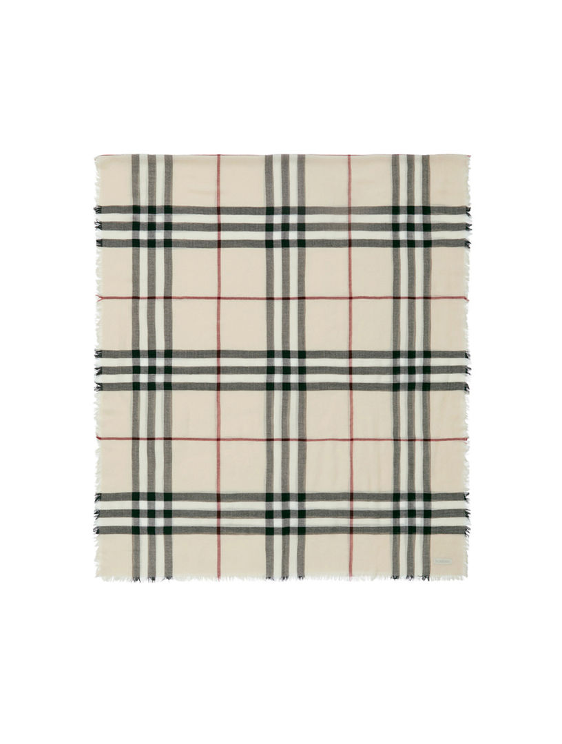 Check Wool Scarf