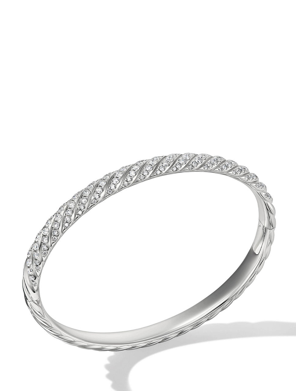 DAVID YURMAN Sculpted Cable Bangle Bracelet In 18k White Gold With