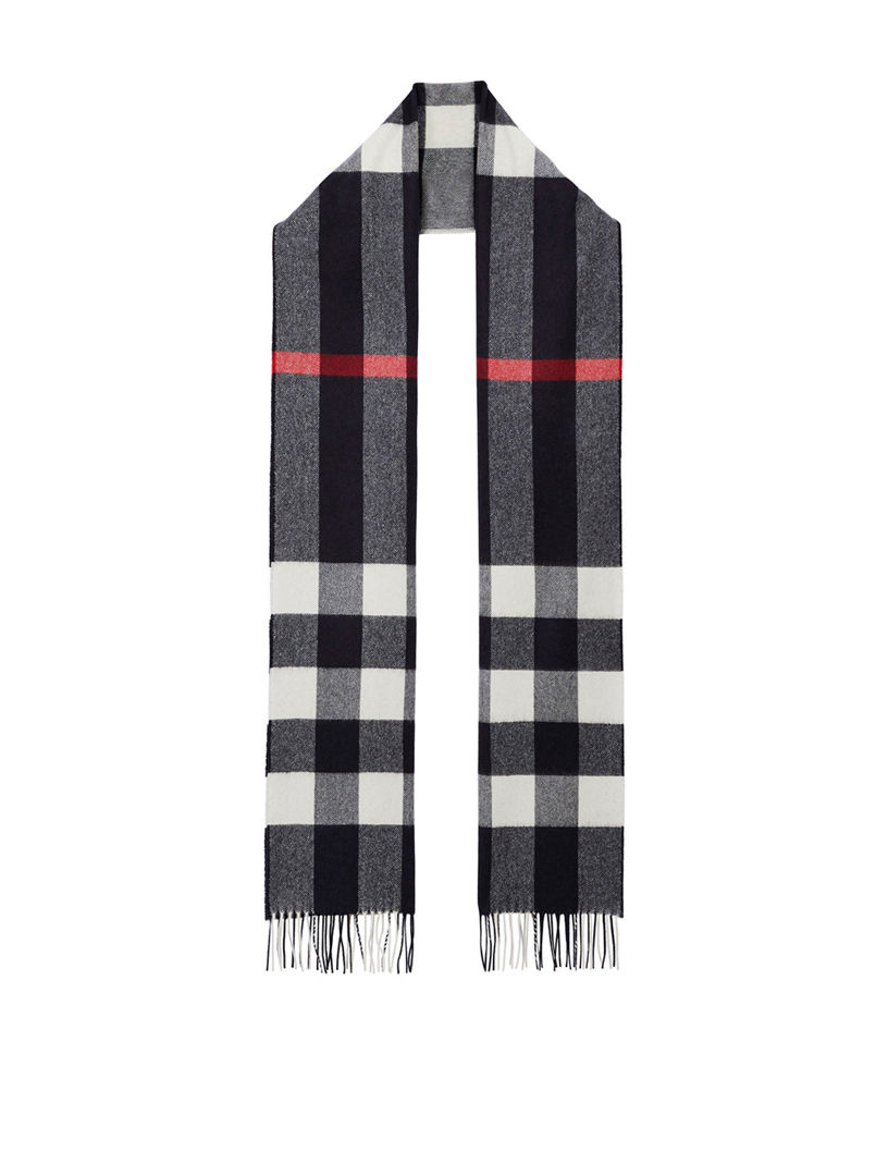 マフラー・ストール Burberry FW25 Embroidered cashmere scarf (8079989 A4652) BURBERRY Check Cashmere Scarf | Holt Renfrew