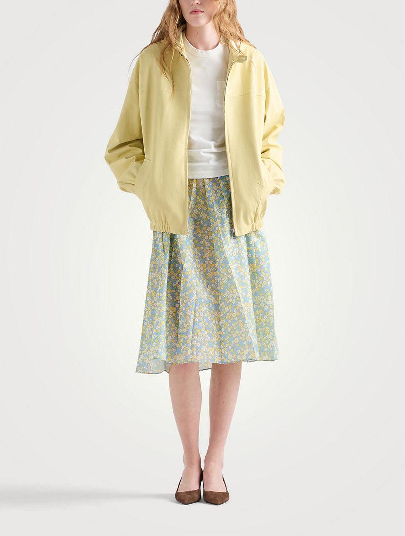 PRADA Full Floral Print Re-nylon Skirt | Holt Renfrew