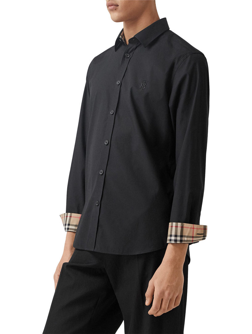 Men's Slim Fit Stretch Cotton Poplin Shirt