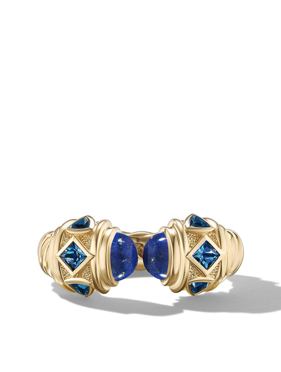 Renaissance® Color Ring 18k Yellow Gold With Lapis And Hampton Blue Topaz