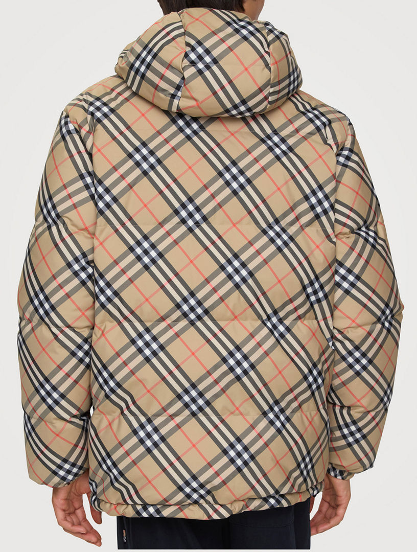 BURBERRY Reversible Check Hooded Puffer Jacket | Holt Renfrew