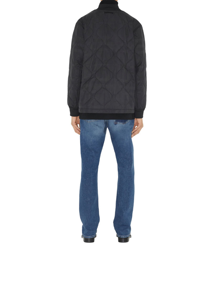 BURBERRY Quilted Check Nylon Bomber Jacket | Holt Renfrew